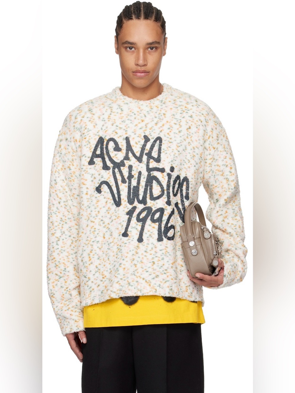 NWOT Acne Studios Multicolor Printed Logo Sweater - Picture 8 of 12